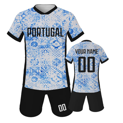 Kids  Portugal Football Jersey