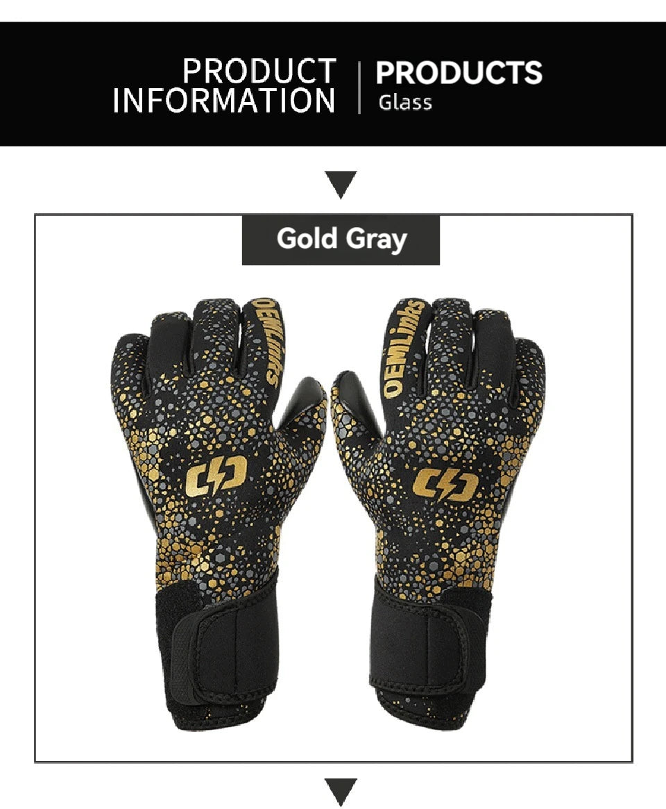 Loogdeel Professional Football Sports Goalkeeper Gloves Adult Children Goalkeeper Gloves Finger Protection Anti-slip Training