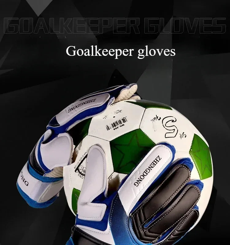 Professional football goalkeeper gloves for adults and children finger protection thickened latex football gloves football goal