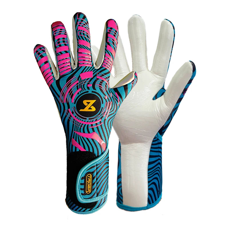 Tobert 2025 New Natural Latex Goalkeeper Gloves Semi-Closed Finger Training Competition Inner Stitching Adult And Children