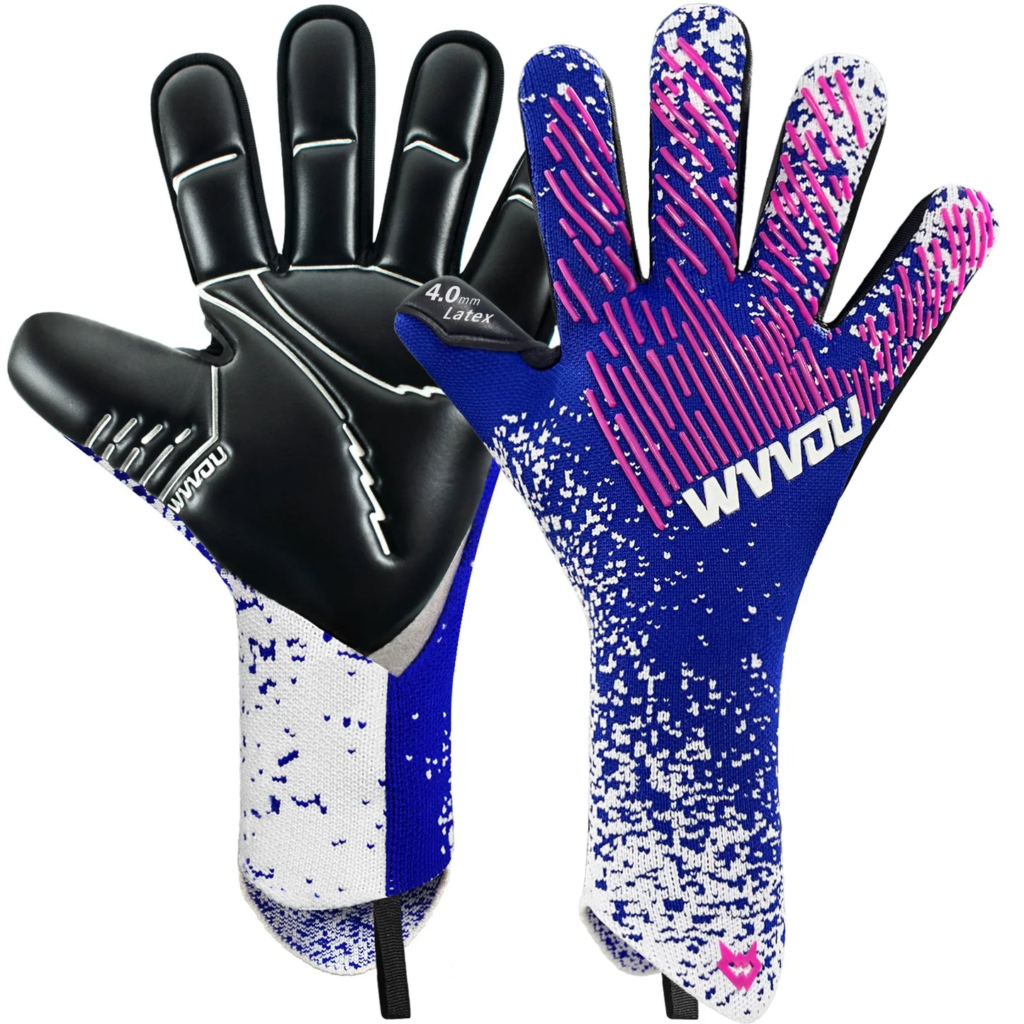 WVVOU Soccer Goalie Gloves Youth Adults, High Performance Goalkeeper Gloves, Breathable Soccer Gloves, 4+3mm Super Grip