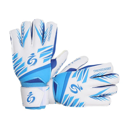1 Pair of Wear-resistant Football Gloves Excellent Anti-slip Goalkeeper Gloves Thick Latex Non-Slip Football Training Gloves