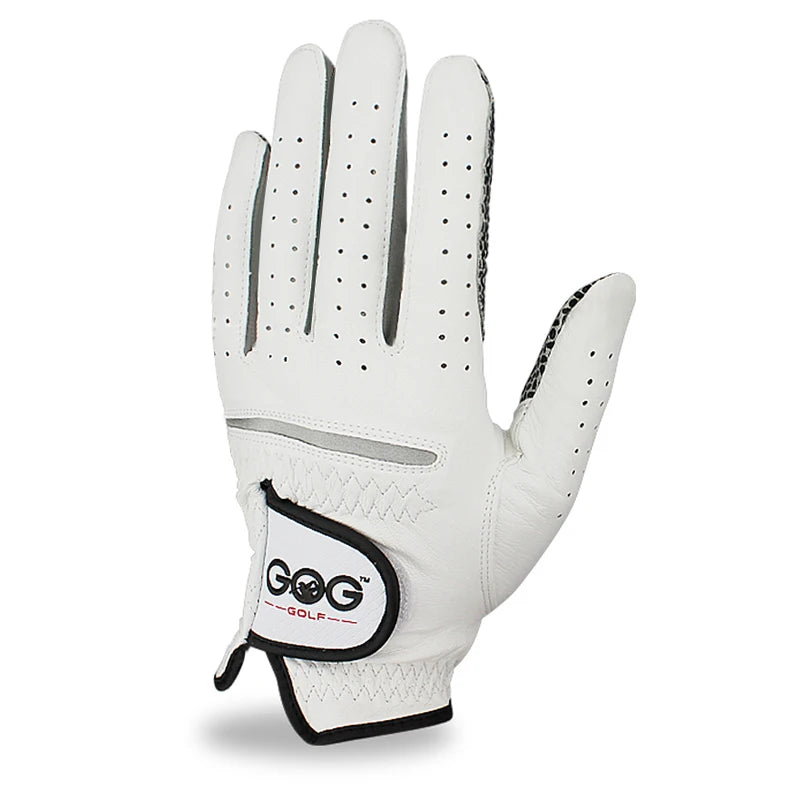 GOG Genuine Leather Golf Gloves Men's Single Hand Soft Breathable Anti-slip Wear-resistant Comfortable Sheepskin Golf Gloves
