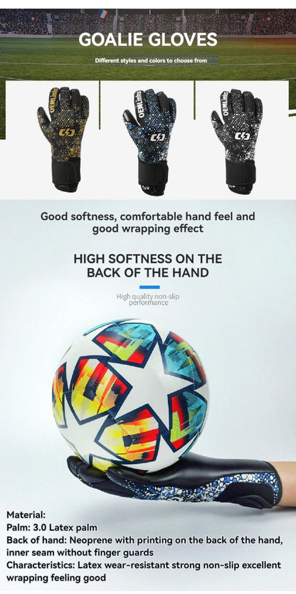 Loogdeel Professional Football Sports Goalkeeper Gloves Adult Children Goalkeeper Gloves Finger Protection Anti-slip Training