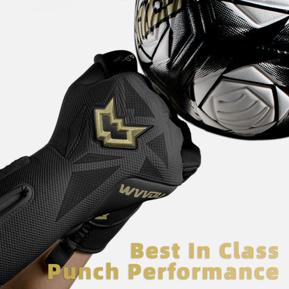 WVVOU Soccer Goalie Gloves,breathable football gloves,with 4+3mm adhesive super grip latex palm