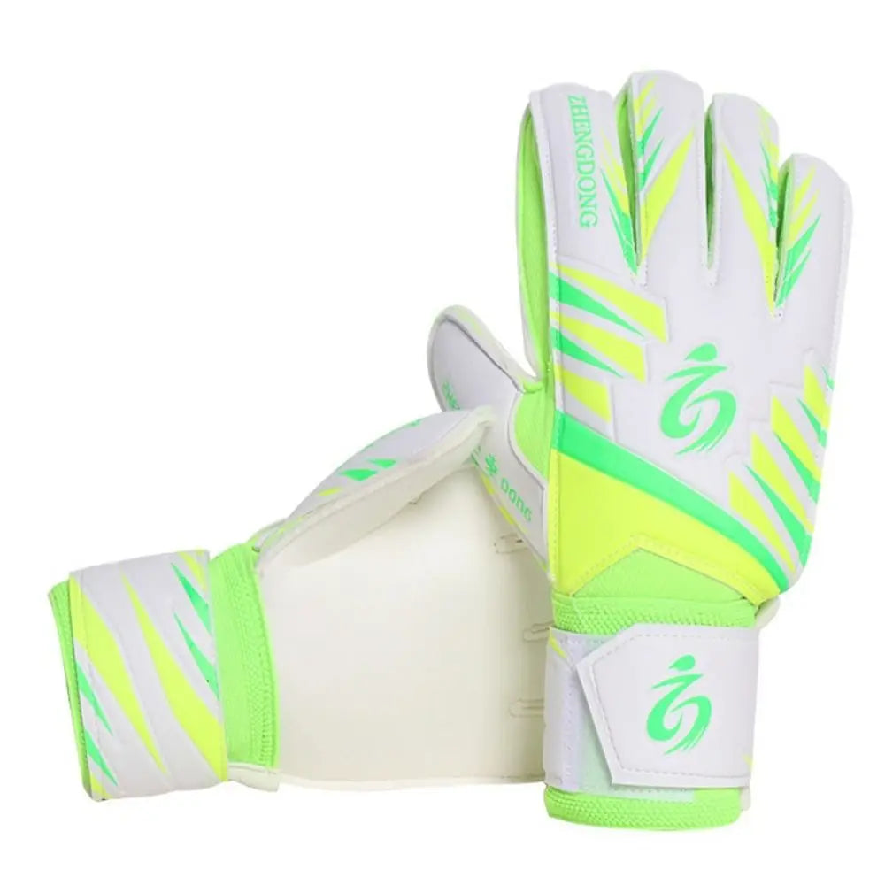 1 Pair of Wear-resistant Football Gloves Excellent Anti-slip Goalkeeper Gloves Thick Latex Non-Slip Football Training Gloves