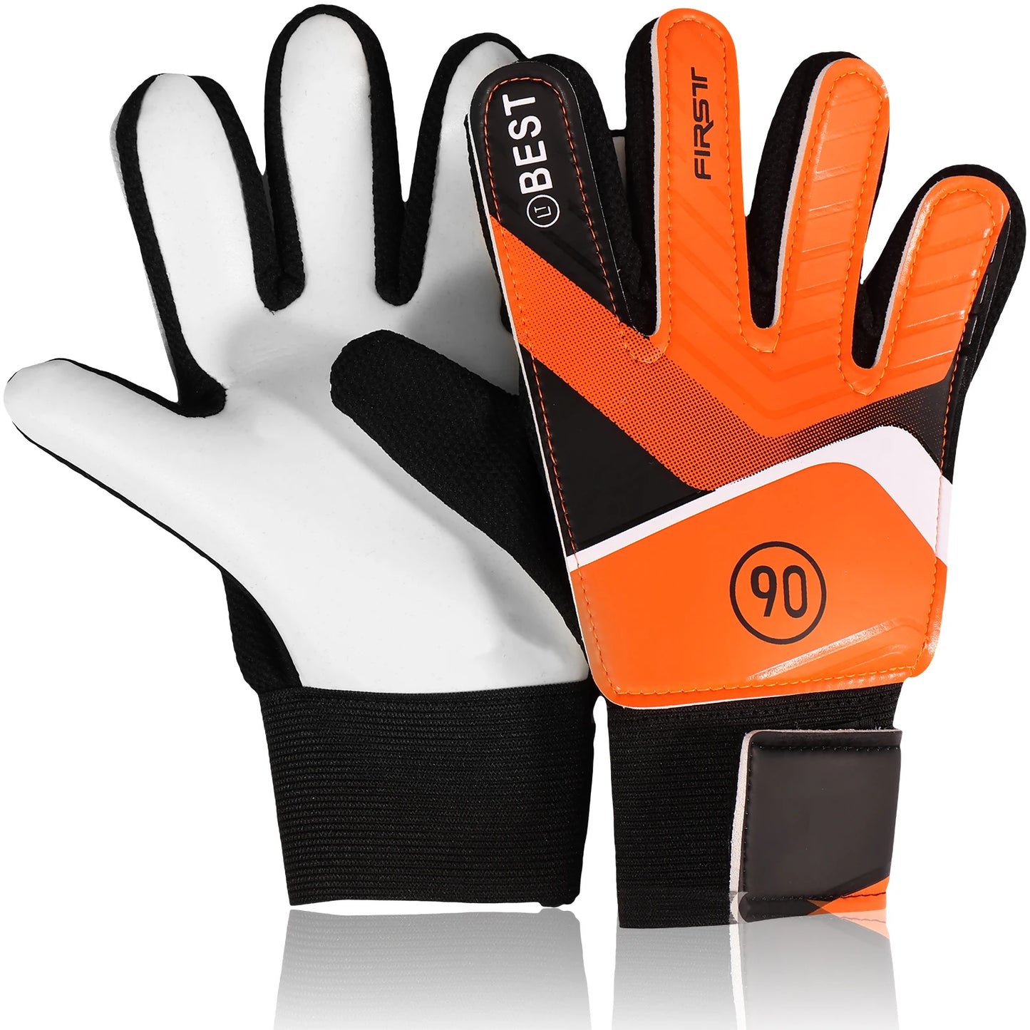 1 Pair Kids Soccer Goalkeeper Gloves Finger Protection Goal 5/6/7 Size Latex Football Gloves Thickened Child Football Accessorie