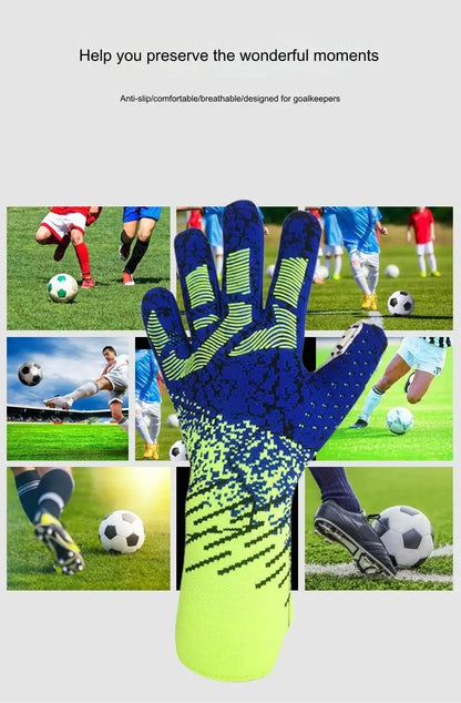 2024 Latex Goalkeeper Gloves Thickened Football Professional Protection Adults Teenager Goalkeeper Soccer Goalie Football Gloves