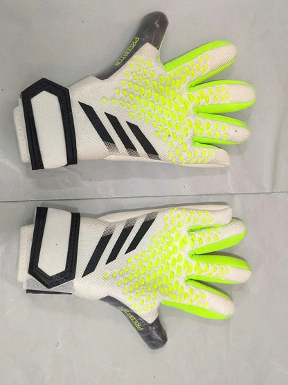New 23 Thickened Latex Goalkeeper Gloves without Finger Protection for Adults And Teenagers Anti-Slip And Wear-Resistant Foot...