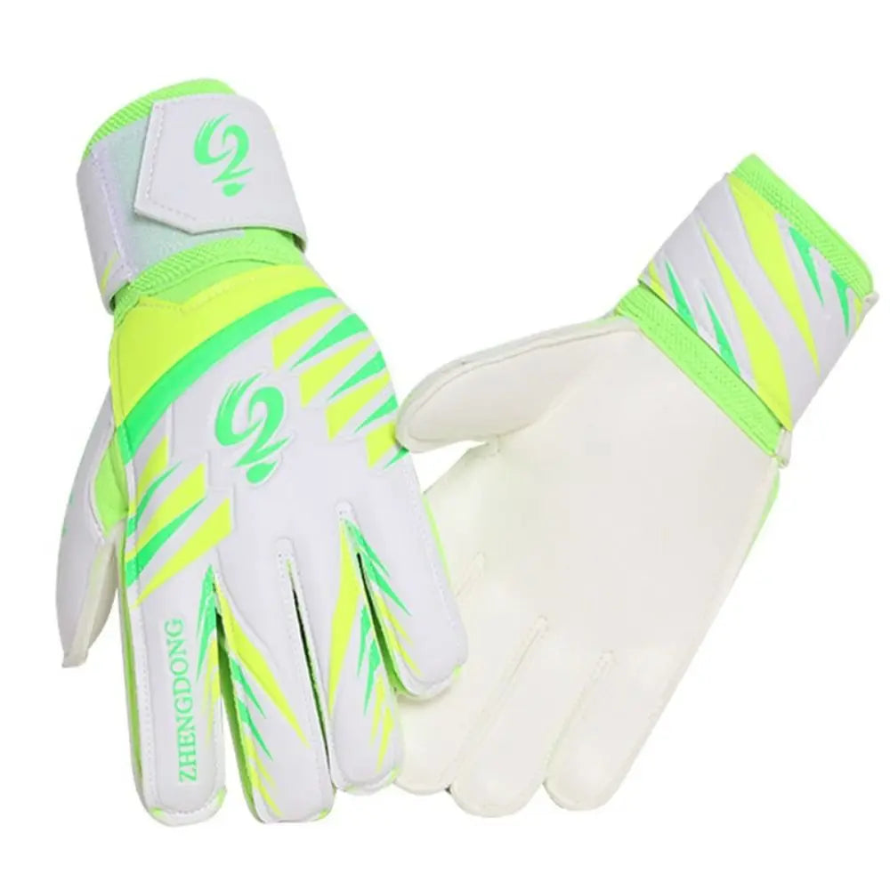 1 Pair of Wear-resistant Football Gloves Excellent Anti-slip Goalkeeper Gloves Thick Latex Non-Slip Football Training Gloves