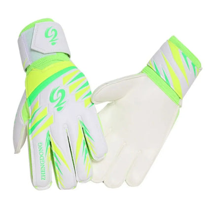 1 Pair of Wear-resistant Football Gloves Excellent Anti-slip Goalkeeper Gloves Thick Latex Non-Slip Football Training Gloves