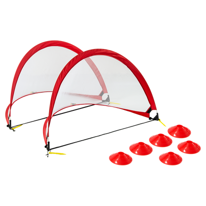 NNEDSZ Portable Kids Soccer Goals Set – 2 Pop Up Soccer Goals, Cones, Goal Carry Bag-0