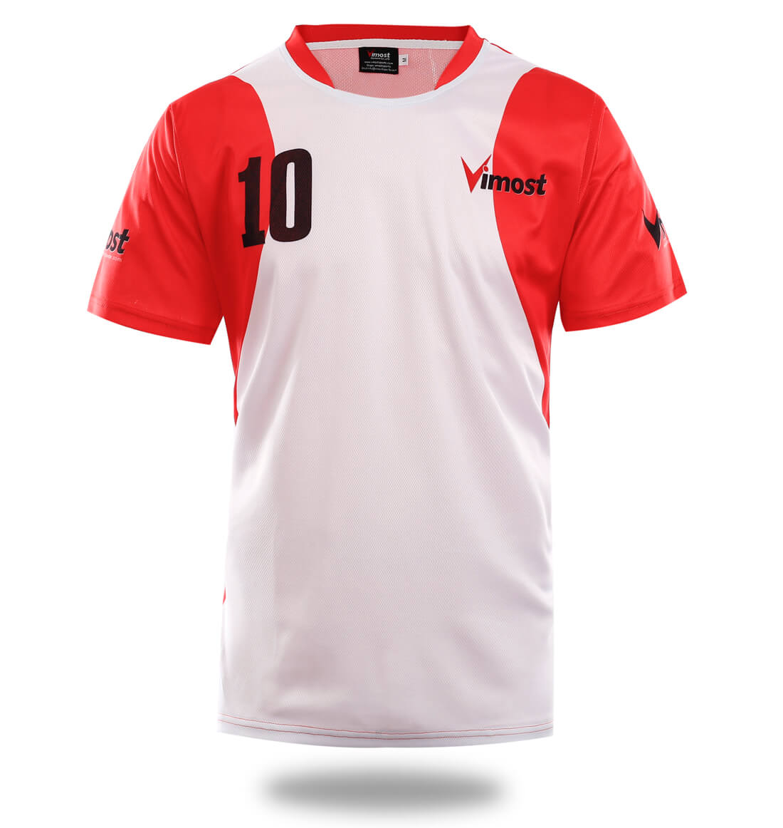 White Red Design Sublimated Soccer Jersey-0