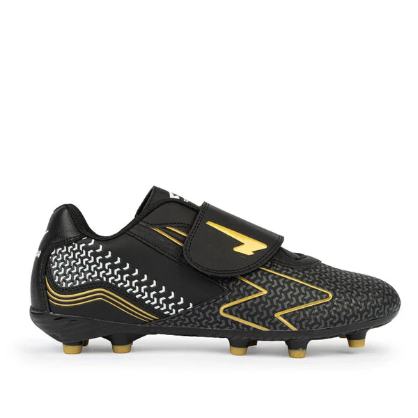 Catalyst Junior Football Boots - Black/Gold V Strap-0