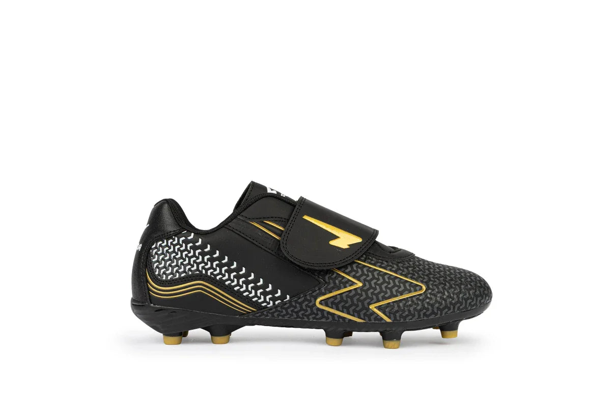 Catalyst Junior Football Boots - Black/Gold V Strap-0