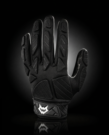 UNDERTHEBAR Gridiron Grip Pro — American Football Gloves — Black — Size L