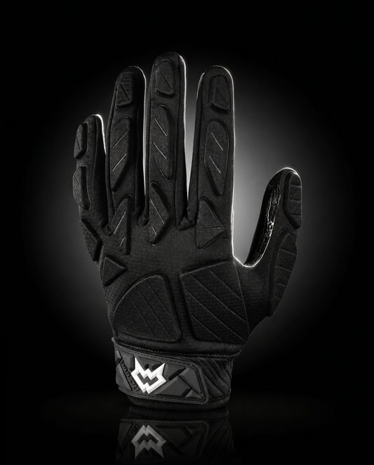 UNDERTHEBAR Gridiron Grip Pro — American Football Gloves — Black — Size L
