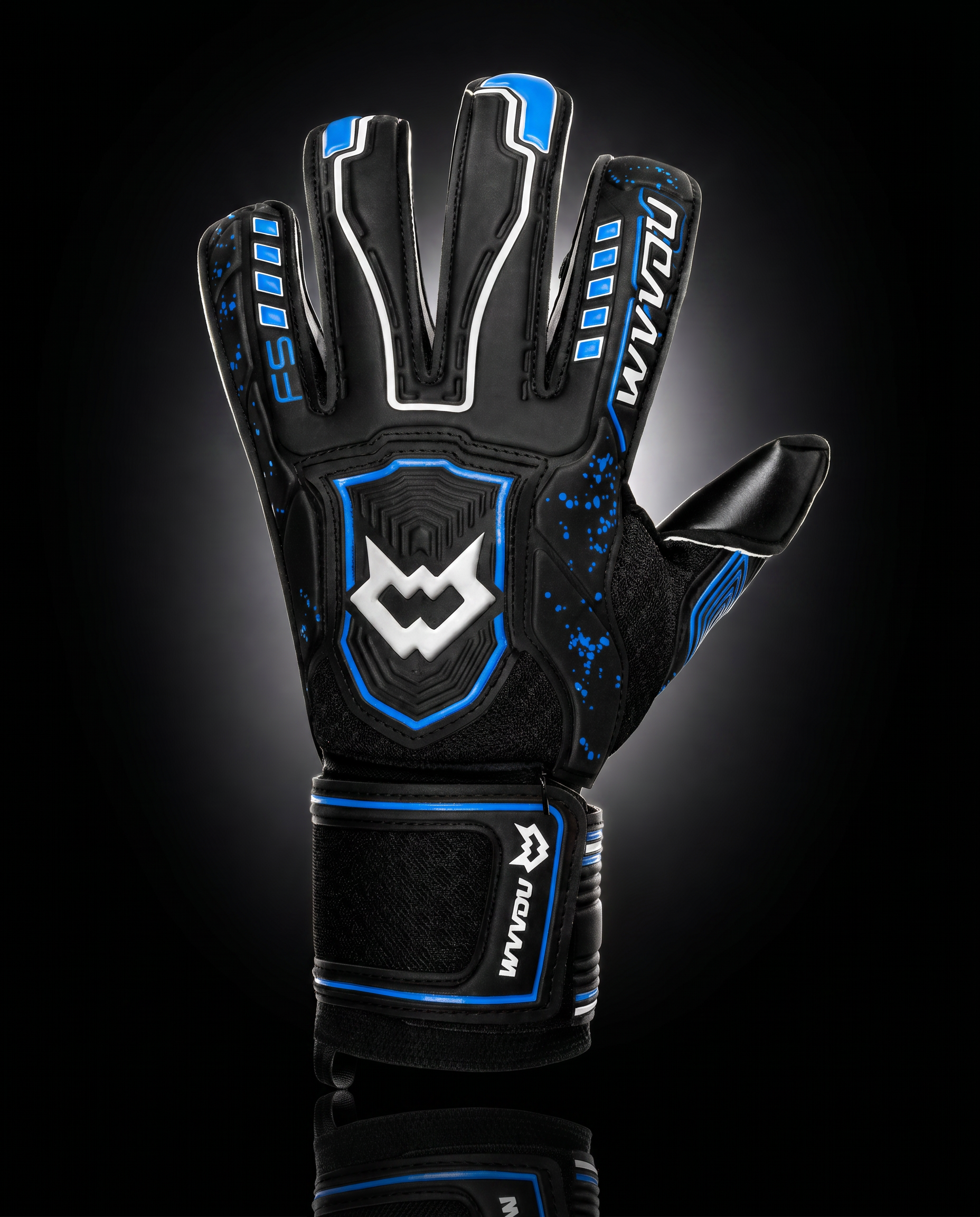 UNDERTHEBAR Apex Fingersave — Goalkeeper Gloves — Blue — Size 8