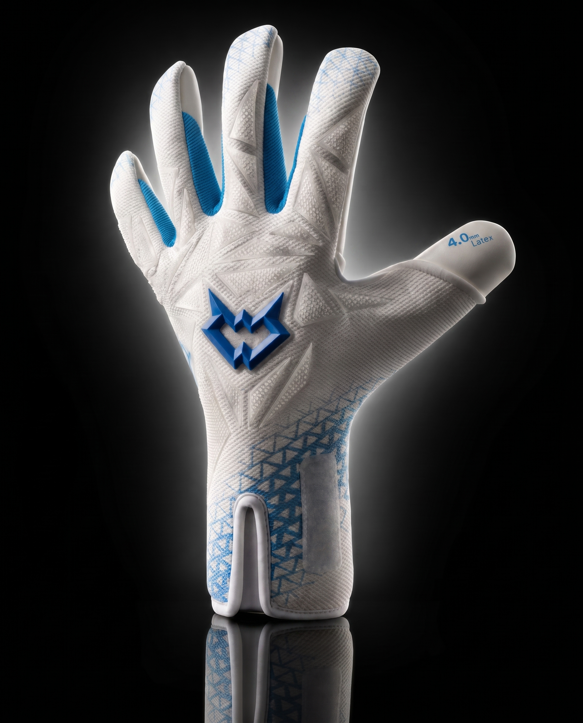 UNDERTHEBAR Titan Grip All-Weather — Goalkeeper Gloves — WhiteBlue — Size 10