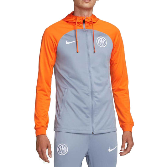 Inter Milan gray UCL hooded presentation tracksuit 2023/24 - Nike-0